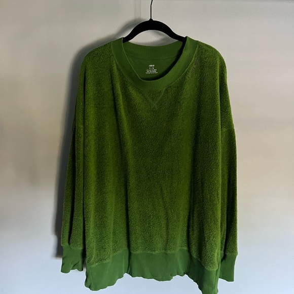 aerie Sweaters - Aerie Green Crew Sweater, Christmas Themed, Size: XL